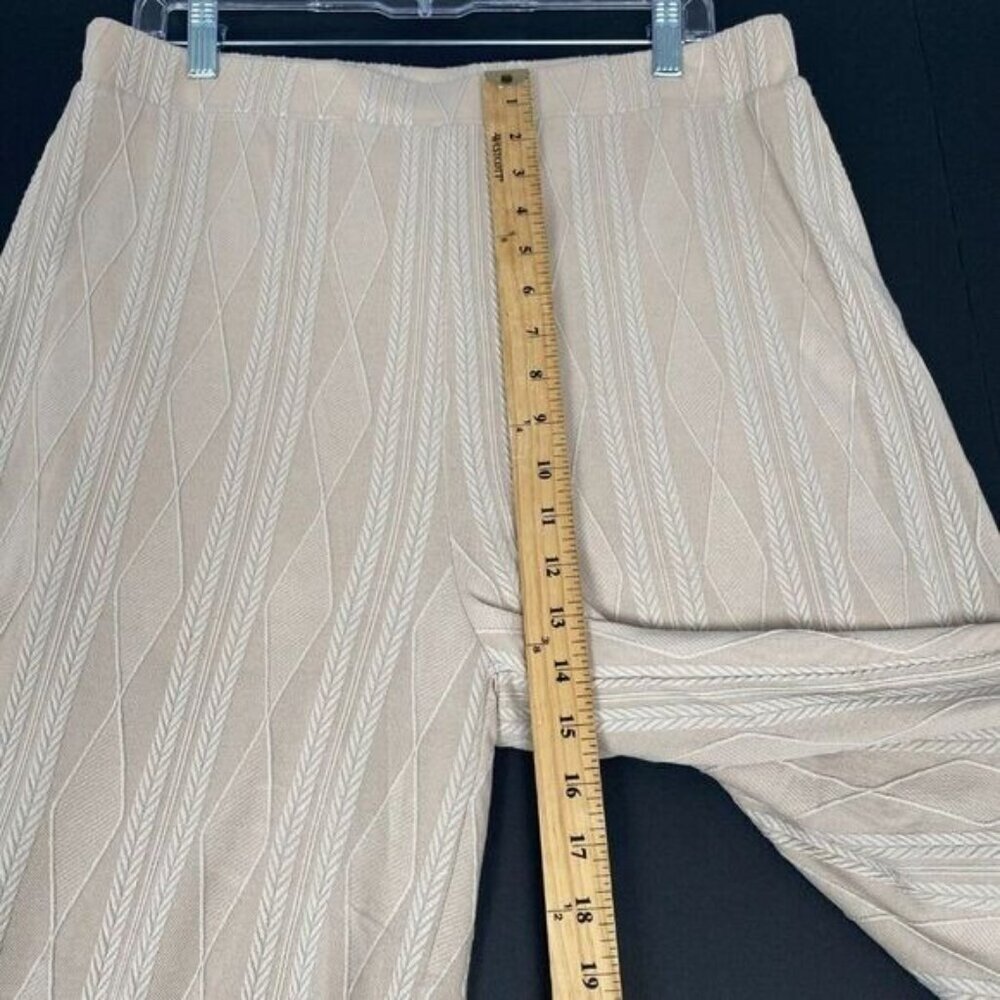 Hunter & Brown 2 Piece Beige,weater Cropped, Pantsuit Size XLarge Womens Long NE - Picture 6 of 15